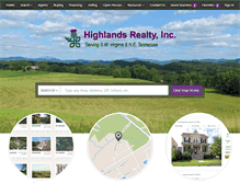Tablet Screenshot of highlandsrealtyinc.com